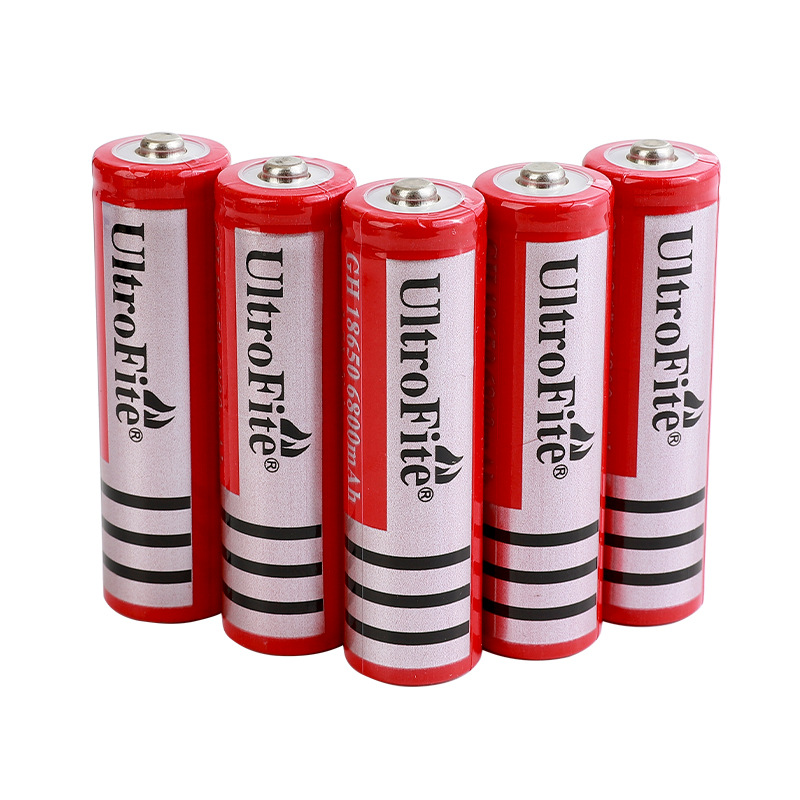 18650 lithium battery, 3.7V large-capacity power, 2000 mah headlamp fan, flat-head pointed flashlight battery Item Picture