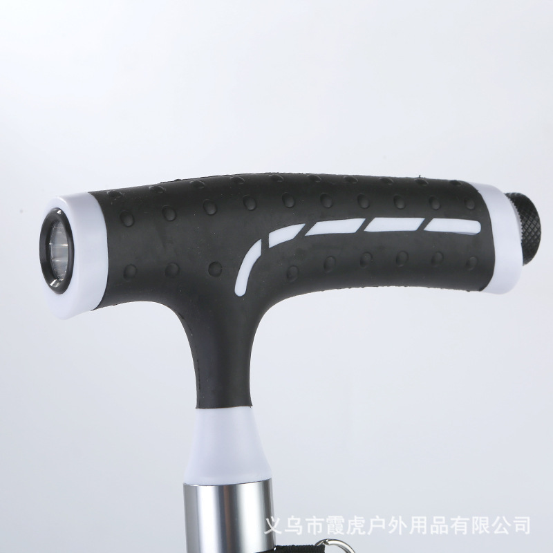 轻便老人杖带灯二节伸缩铝合金折叠杖多功能四脚杖【DS8715】细节图
