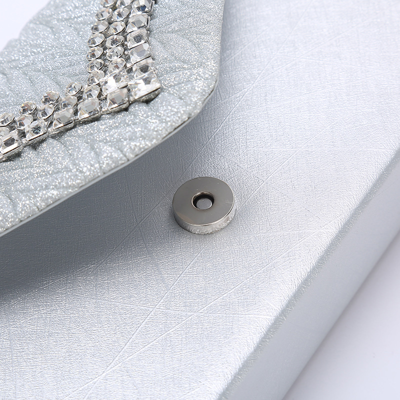 In 2020, Foreign Trade Hot Banquet Bag For Women V Inset Diamond Tree Leaf Pu Holding Bridal Party Shoulder Bag Specification drawing
