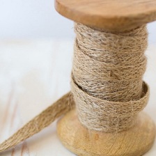 1CM宽 DIY工艺装饰编织麻绳 天然黄麻绳 扁麻绳 麻织带 彩色