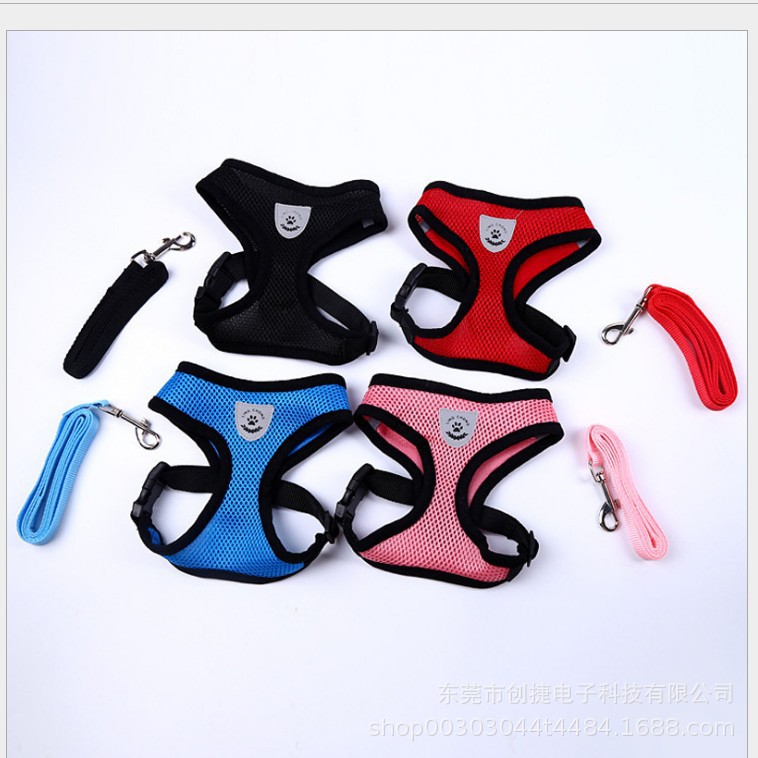 宠物背心式狗狗胸背带套装 狗绳狗链牵引绳 遛狗背带用品