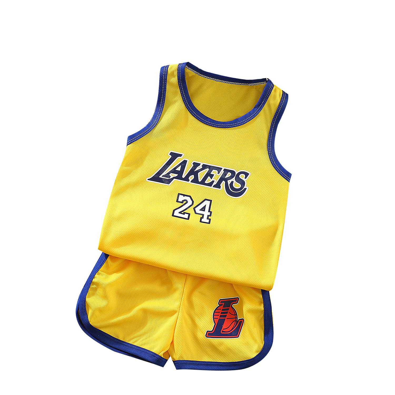 Summer casual sportswear short sleeves and shorts for children, boys' and girls' basketball uniforms, summer primary school performance costumes Item Picture
