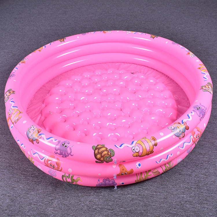 婴儿充气水池90cm120cm150印花PVC泳池充气玩具三环圆形游戏池宝宝戏水池钓鱼池详情图3