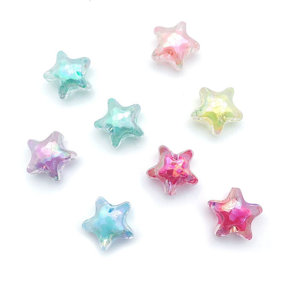 Manufacturers Diy Children's Candy Color Ab Plated Inner Color 20Mm Five-Pointed Star Acrylic Beads Beads Scattered Jewelry Accessories details Picture