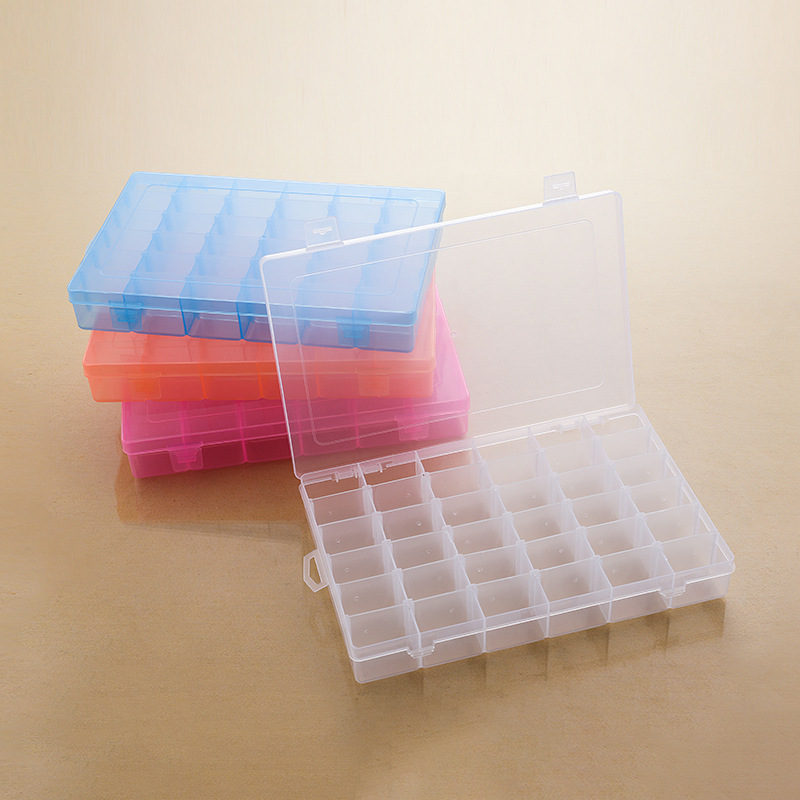 36-compartment detachable transparent plastic box, multi-functional desktop creative organization small box, DIY small item storage box details Picture