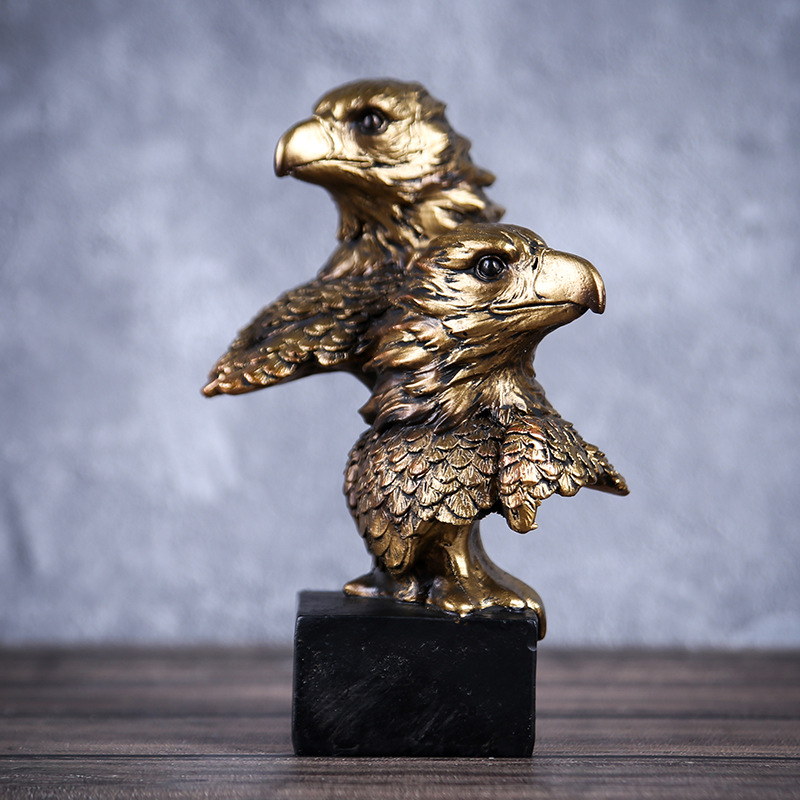 Foreign Trade Factory Group Eagle Head Decoration Animal Decoration European Resin Crafts Amazon Cross-Border Wholesale