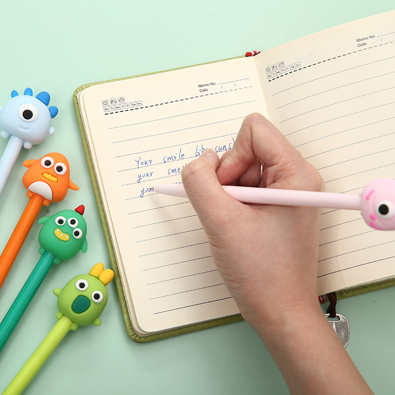 Factory Direct Sales Of South Korean Cartoon Creative Cute Little Fresh Office Pen Signature Pen Clown Monster Neutral Pen Wholesale details Picture