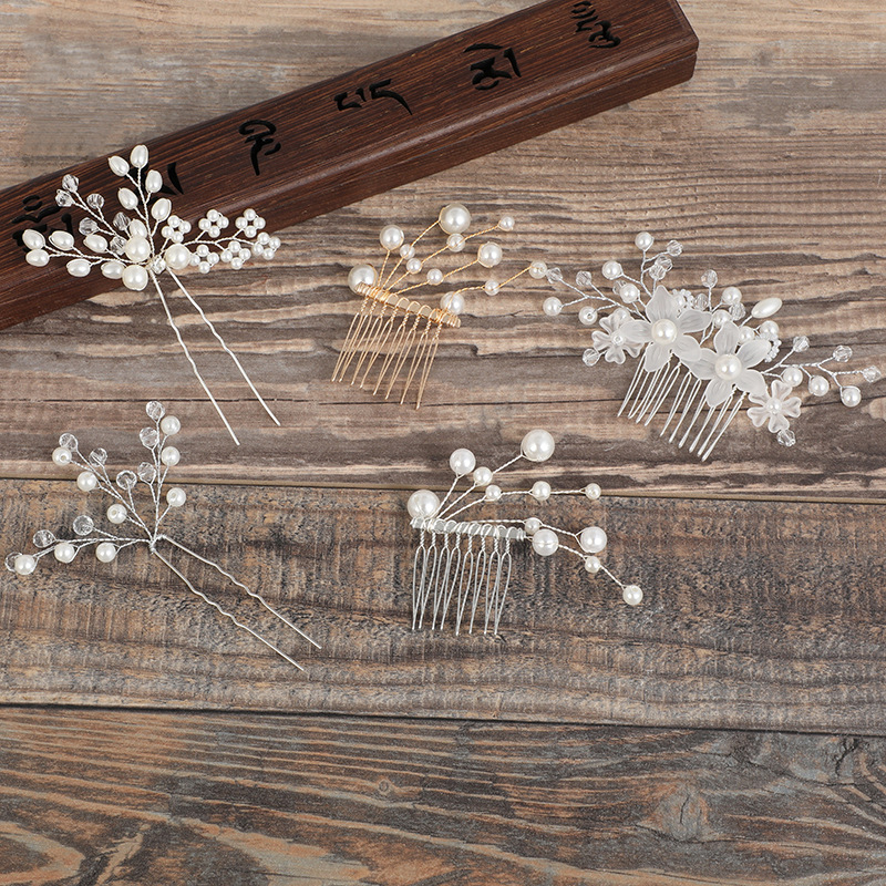 Bride's hairpin, pearl hair pin, ancient-style Hanfu hair accessory, performance hairpin, ancient-style headwear wholesale, domestic independent other hair accessories details Picture