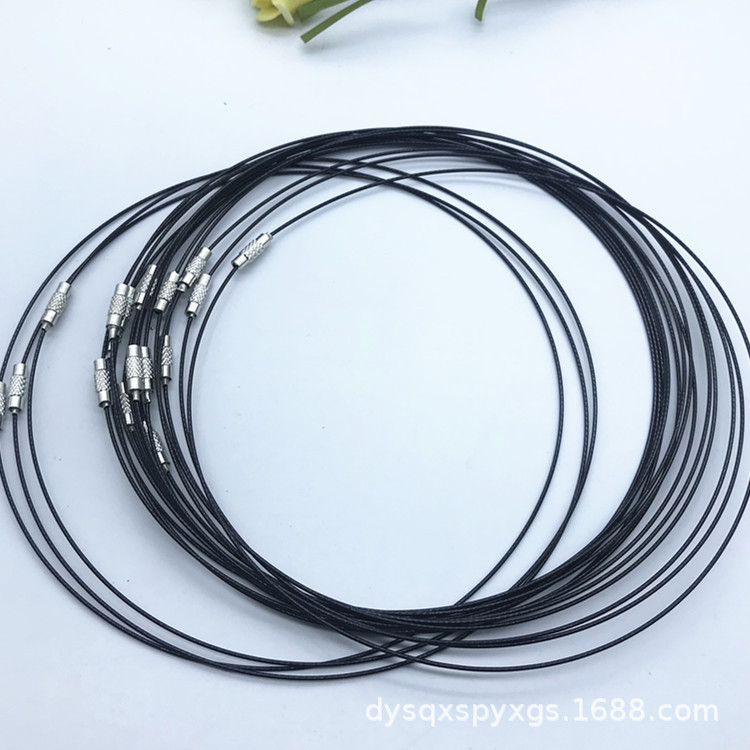 DIY handcrafted jewelry accessories 1.0 steel wire 45mm long multi-color selectable necklaces details Picture