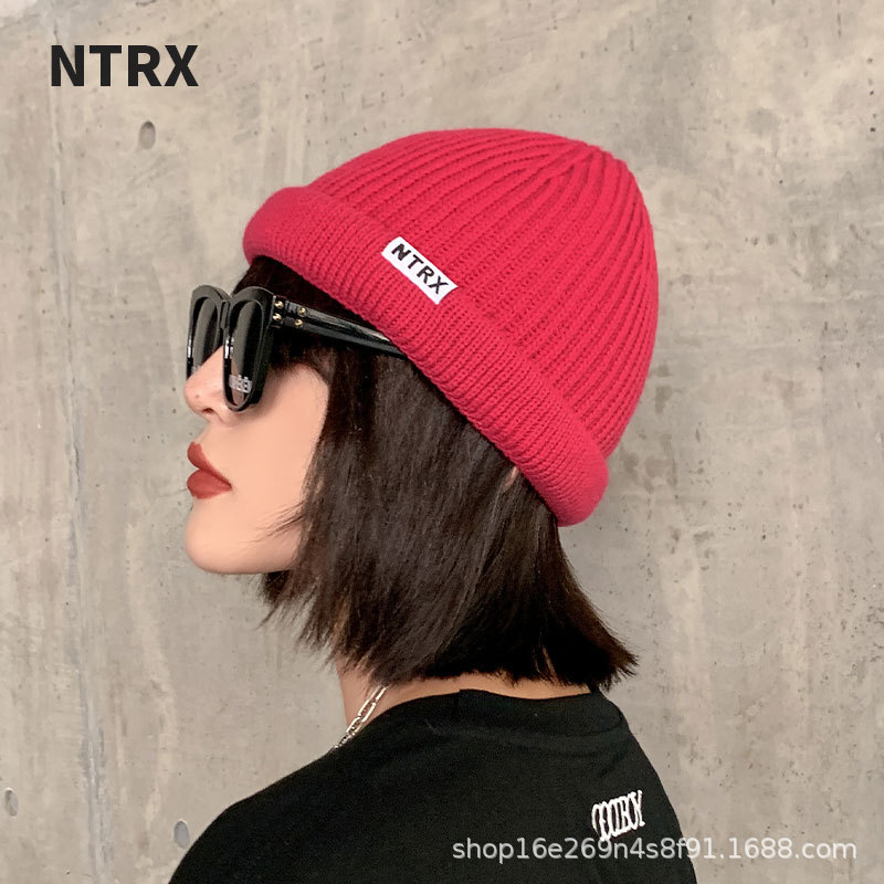NTRX 瓜皮帽男女潮嘻哈日系地主帽针织毛线冷帽子雅痞ins韩版详情图1