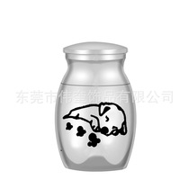 Souvenir pet hair urn Sleeping dog urn Funerary jewelry perfume bottle display