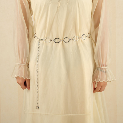 وبنحو ١٠٠ تنورة قصيرة ذات سلسلة من المعدن الكوري الخصر Item Picture