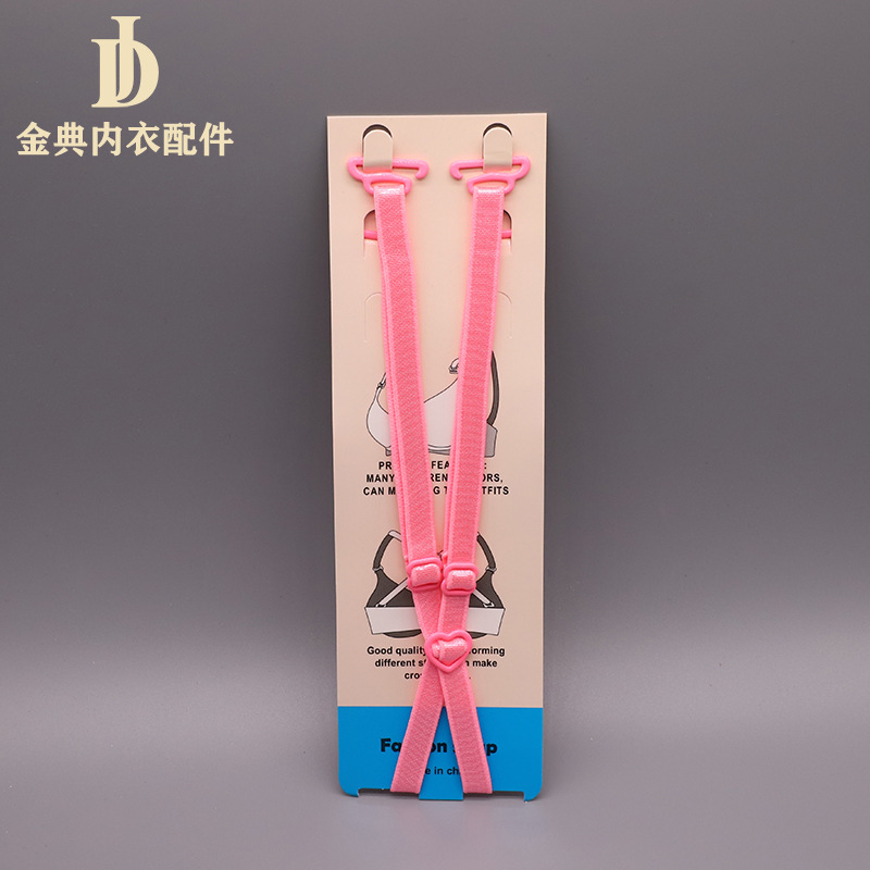 The manufacturer supplies nylon fabric finished shoulder straps, colored rubber-coated button shoulder straps, and golden classic underwear accessories Specification image