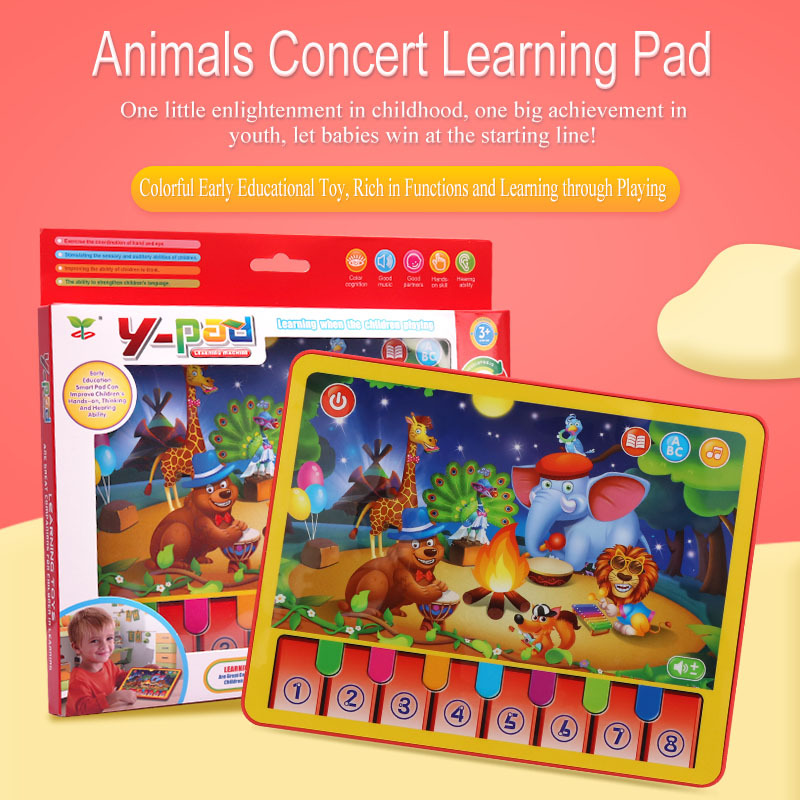 New children's educational and educational tablet learning machine, English animal concert, music story reading, touch function toy details Picture