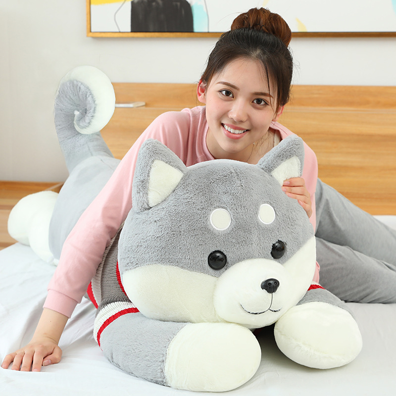 Manufacturers For Shiba Inu Plush Toys Lie Dog Pillow Long Pillow Bed Doll Cute Dolls Wholesale