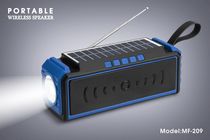 MF-209 new solar panel flashlight Lighting Wireless Africa main push Bluetooth speaker holder Bluetooth stereo