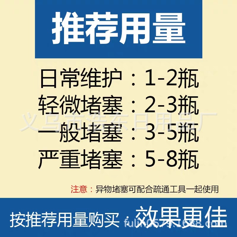 3-111 管道疏通剂强力马桶地漏厨房下水道油污清洗剂溶解堵塞厕所除白底实物图