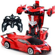 Children remote control transformer car toy charging dynamic drift 1:18 one key transformer remote control robot Toy King Kong