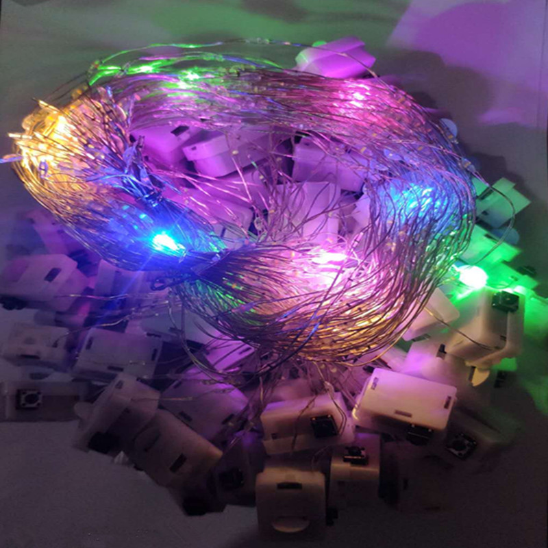 Manufacturer's Supply Of Ten Light Emitting Led Light String Wreath Small Square Box Three Function Flashing Light String Led Application Scenario