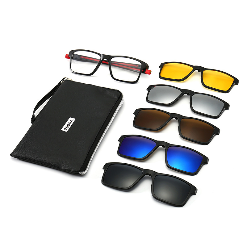 Fishing sunglasses, polarized sunglasses, necklaces, magnetic case lenses, clipper lenses, sports glasses, men's free eyeglass bags, 13 styles