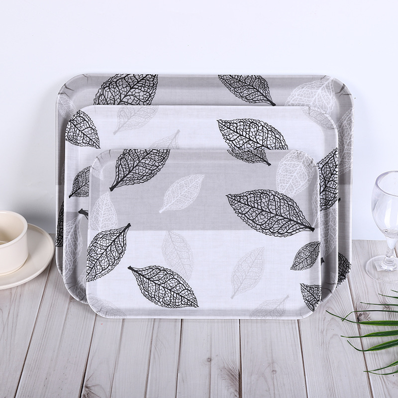 Nano Dish Rectangular Tray Personality Simple Light Fruit Storage Tray Drink Coffee Tea Dinner Plate Dish details Picture