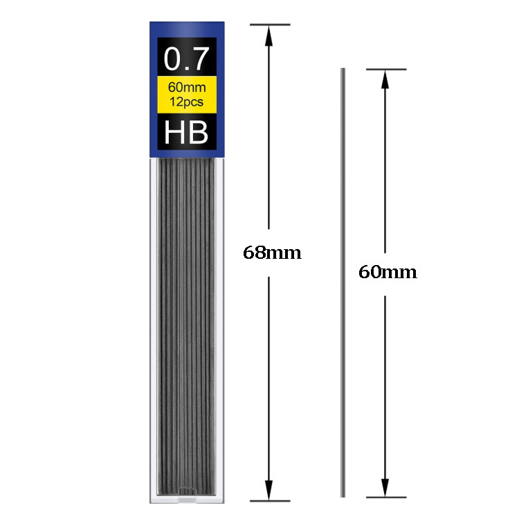 Pencil Lead 0.7*Hb*60Mm Black Resin Automatic Pencil Lead Cartridge For Students Writing Lead Application Scenario