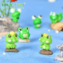 微景观pvc塑料动物卡通青蛙小摆件鱼缸造景配件盆景diy园艺装饰品