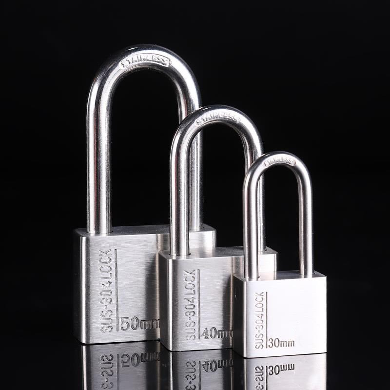 304 Stainless Steel Padlock Industrial Safety Open Size Complete Laser Lettering Manufacturers Direct Heating Sale Item Picture