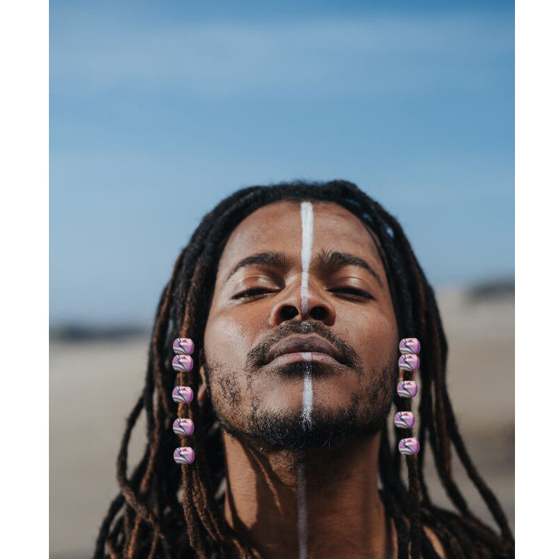 Wig accessories, liquid color dreadlocks, hair rings, tassels, large hole beads, mixed loose beads, plastic acrylic beads details Picture