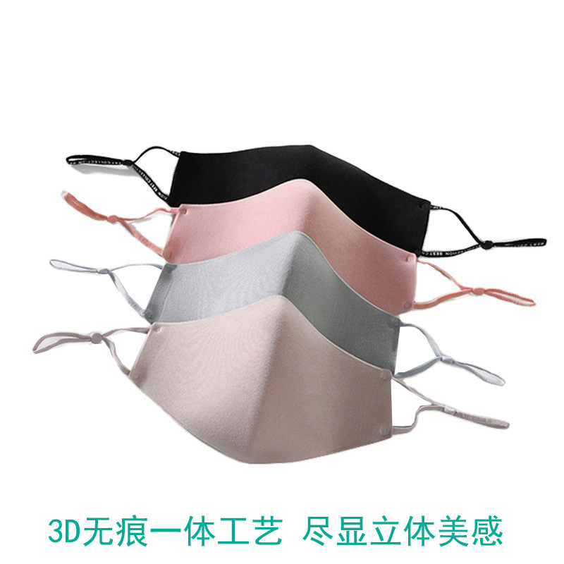 Estrella japonesa el mismo estilo 3d sin marcas máscara negra mujer estereoscópica paquete independiente respiratoria válvula máscara de tela máscara al por mayor details Picture