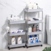 Kitchen and bathroom crevice storage rack, refrigerator crevice storage rack, multi-layer mobile trolley, floor-standing storage rack Application Scenario