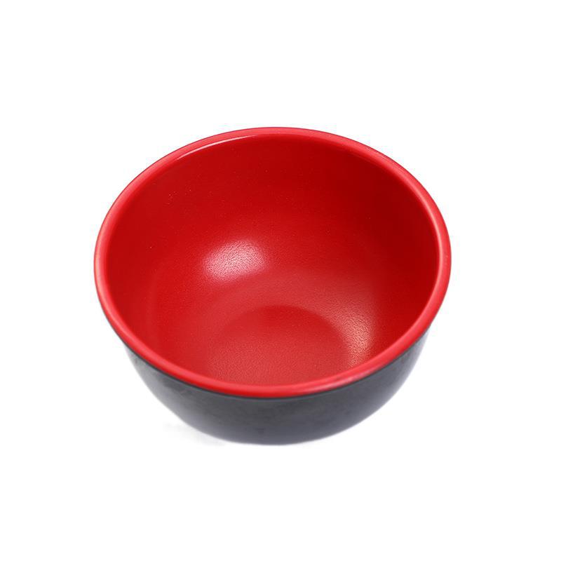 塑料皿密胺仿瓷碗  红黑汤饭碗 彩色塑料碗 双色碗  一元两元批发详情图5