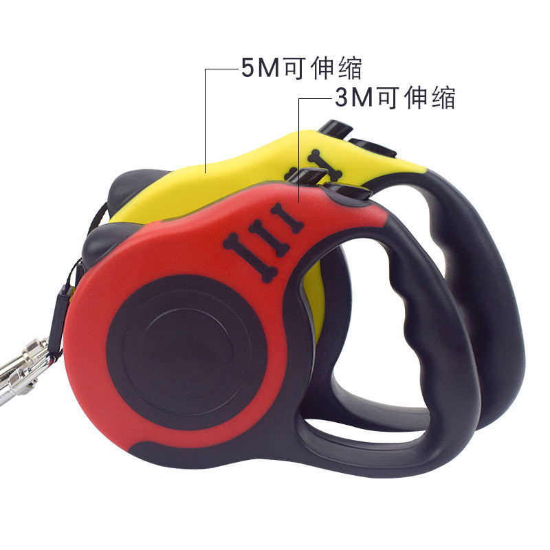 Pet products Pet products Pet leash manufacturers wholesale retractable nylon explosion-proof flush dog chain dog rope pet automatic leash Specification drawing