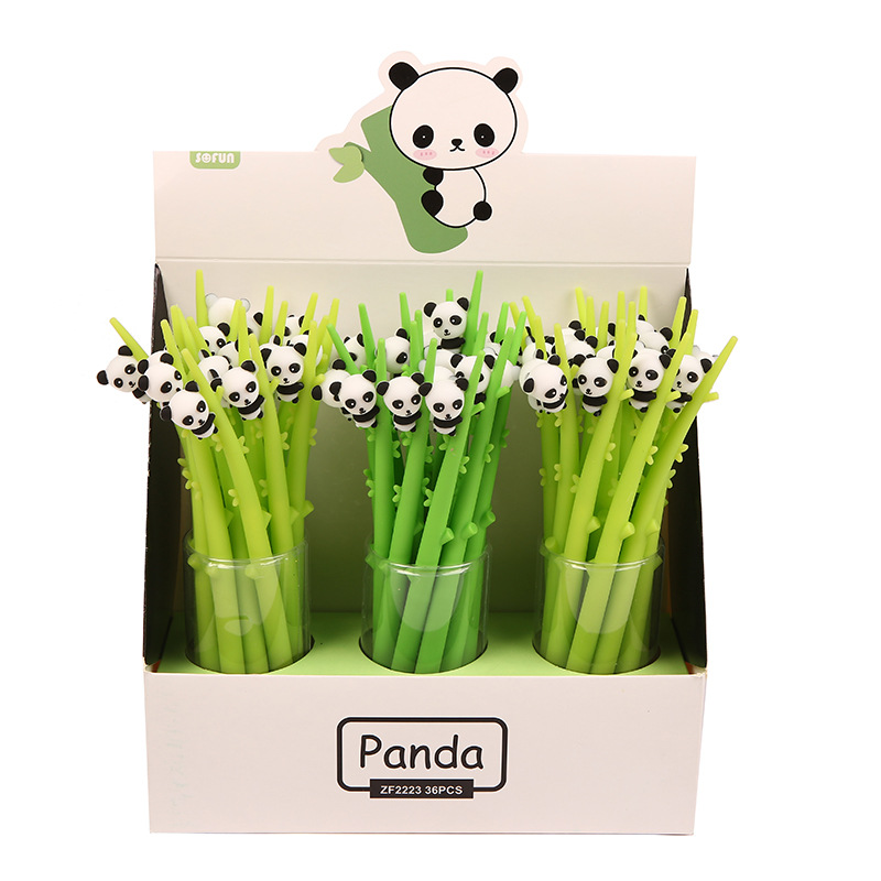 Panda Cute Stationery Pen Bamboo Branch Pen Pole Student Neutral Pen New Creative Cartoon Pen Custom Wholesale Item Picture