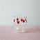 玻璃草莓杯/玻璃杯/水杯白底实物图