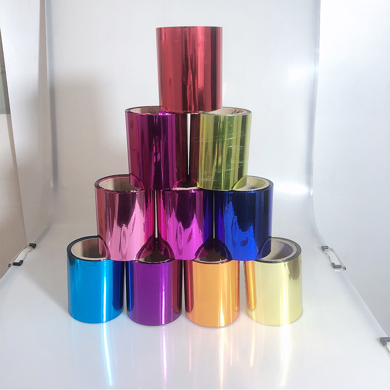 Factory direct sales of PET aluminum-coated film, colored PET film, golden aluminum foil film, printed and stamped aluminum-coated film sheets