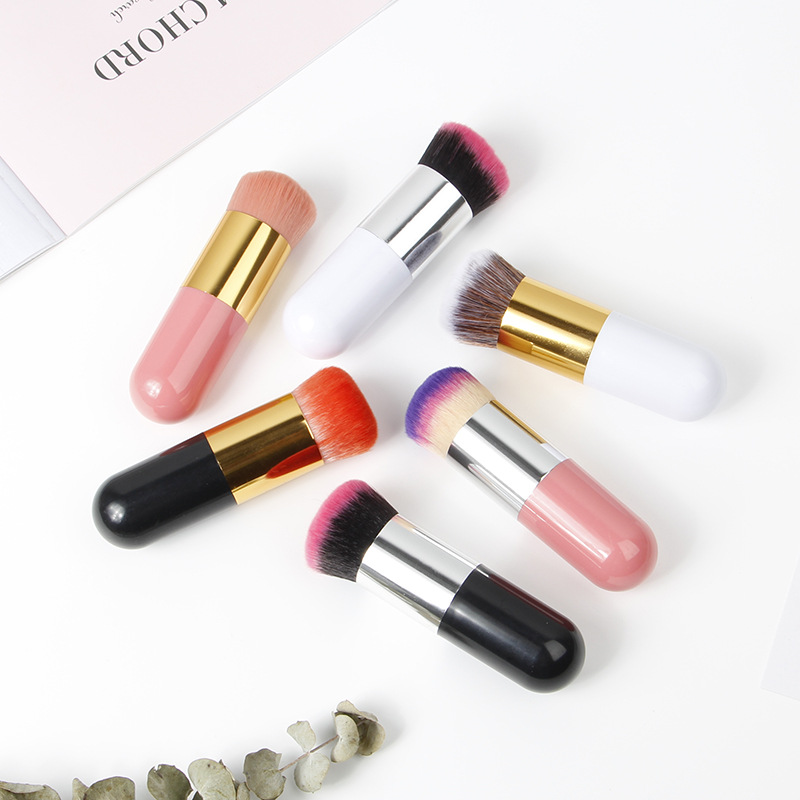 Foreign Trade Hot Short Handle Small Fat Makeup Brush Portable Single Bb Cream Powder Foundation Brush Beauty Makeup Tools In Stock details Picture