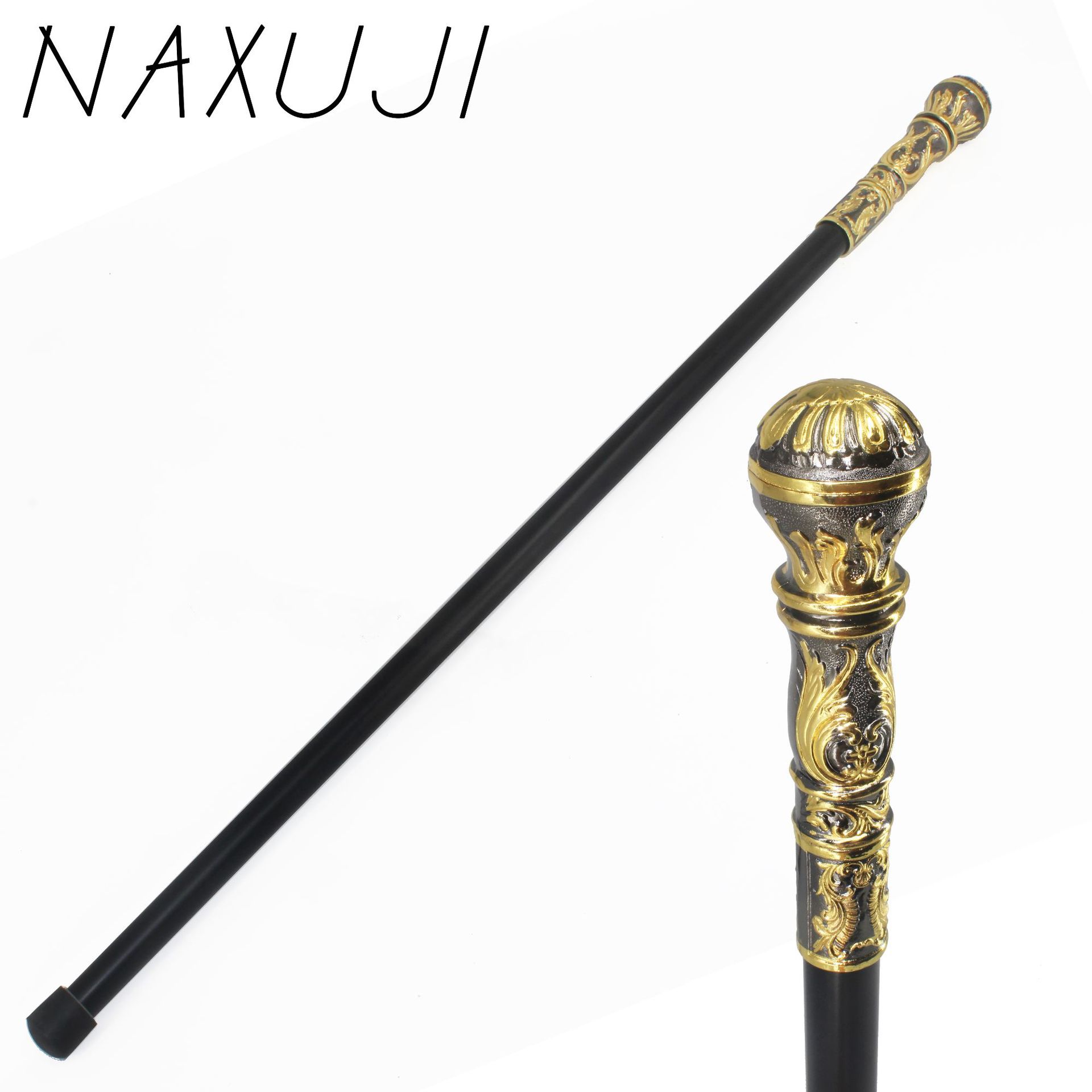 Round Head Lolita Cane Comic-Con Metal Cane Cane Film And Television Props Elderly Gentleman Rod Civilization Rod Straight Supply Specification drawing
