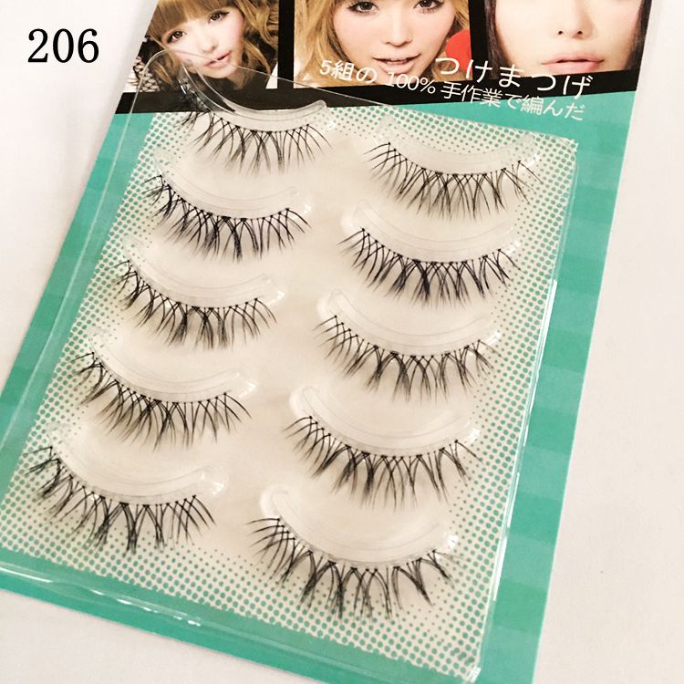Japanese and Korean style hand-sharpened eyelashes, high-temperature silk sharpened false eyelashes, Japanese and Korean style cross-shaped eyelashes manufacturer wholesale details Picture