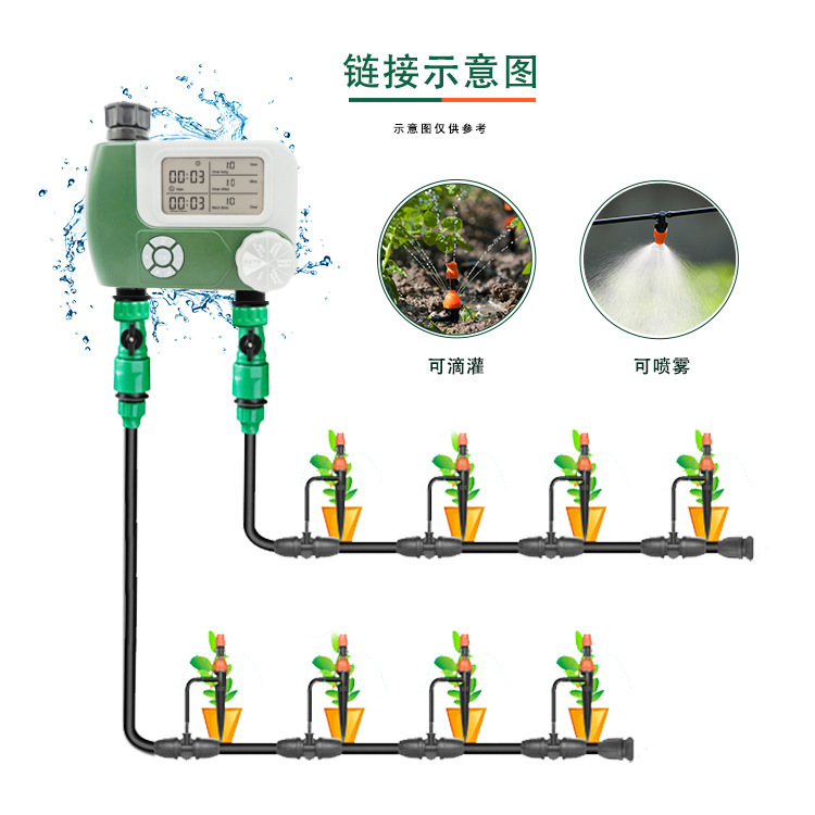 跨境户外园林智能喷淋系统双通控制器农业灌溉定时器喷雾浇花器详情图4