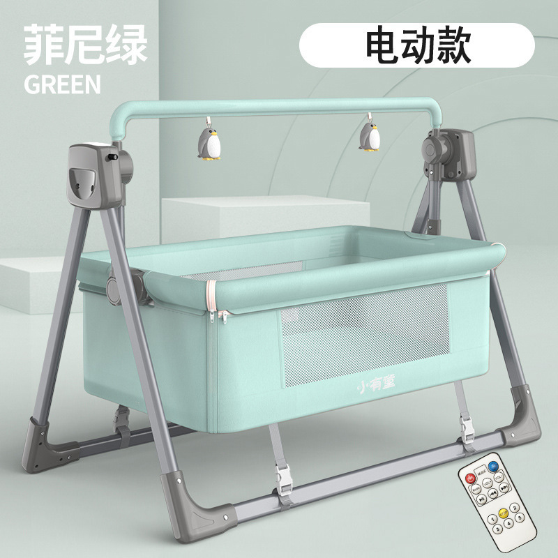 便携式可移动婴儿床可折叠高低调节拼接大床边床婴儿升降床bb床