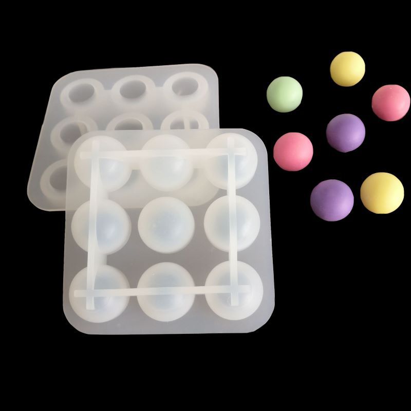 FDA 九连球形滴胶模具 硅胶吐司模 手工皂 圆球装饰冰块 2.2cm详情图1
