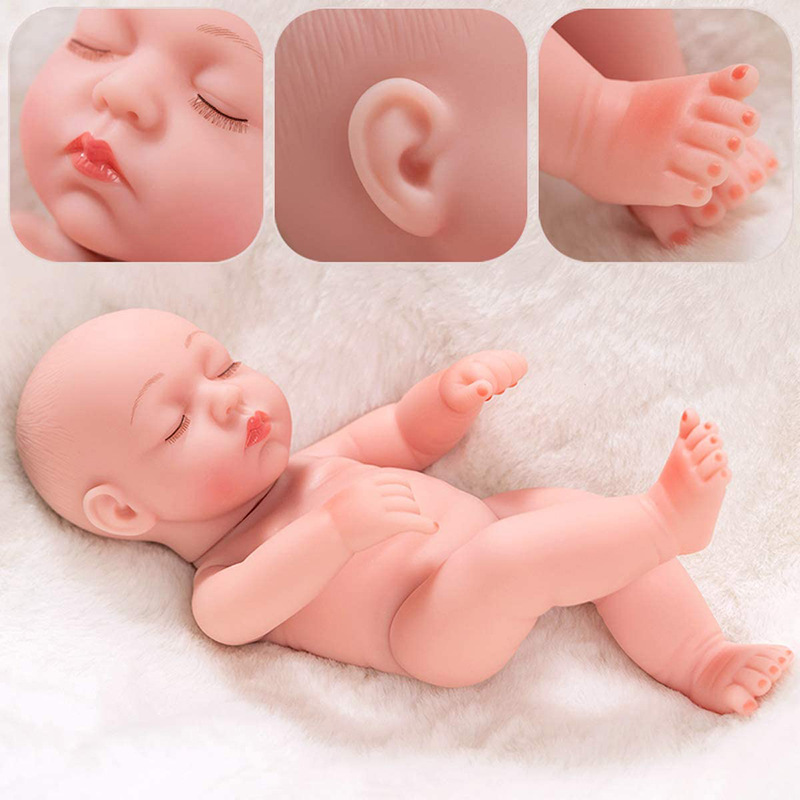 10寸婴儿娃娃仿真娃娃睡萌闭眼重生娃娃reborn doll搪胶娃娃批发