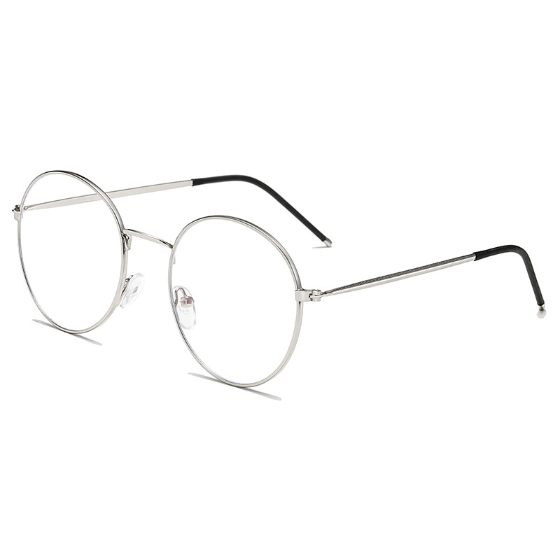 Sporty, individualistic, retro full-frame metal transparent full-frame alloy gold flat glasses available for prescription Item Picture