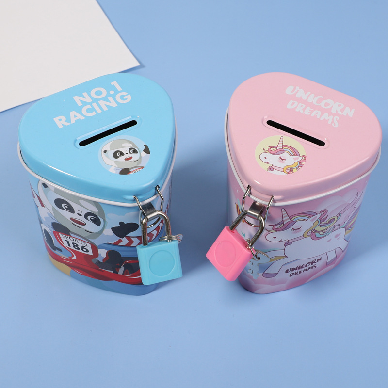 Creative Fashion Tinplate Piggy Bank Cartoon Animal New Year Of Ox Piggy Bank Student Birthday Gift Wholesale Specification drawing