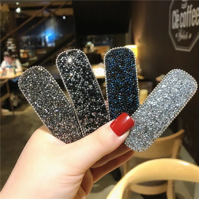 Korean Net Red Rhine-Diamond Hairpin Edge Clip Net Red Bb Clip Female Broken Hair Simple Clip Headwear Explosive Hair Accessories Female