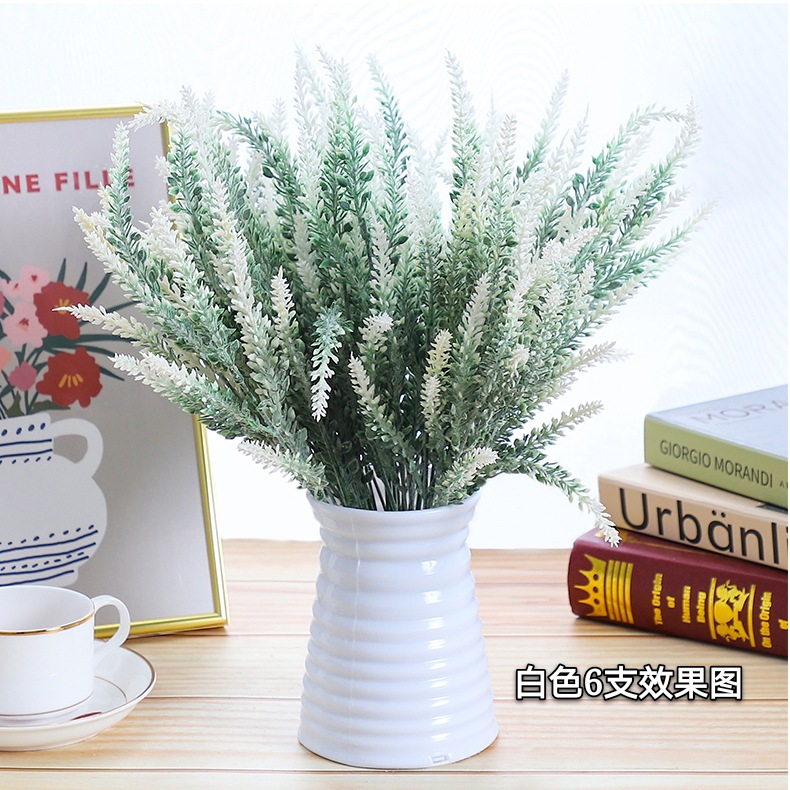 Wheat ear 5-fork flocking lavender simulation home decoration flocking simulation plant artificial flower bouquet artificial flower wholesale Application Scenario