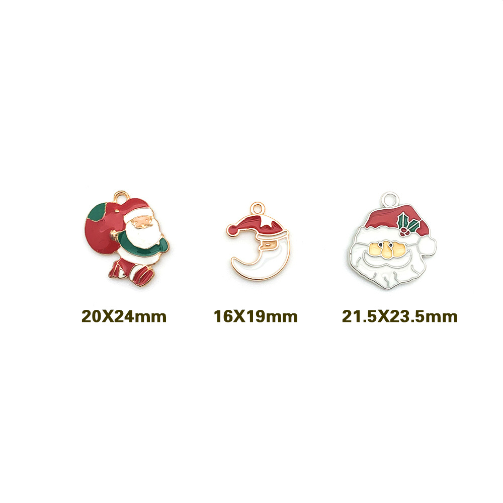 Diy Hand Drip Santa Claus Earrings Pendant Pendant Alloy Accessories Jz10 Item Picture