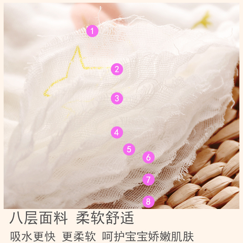口水巾8层婴细节图