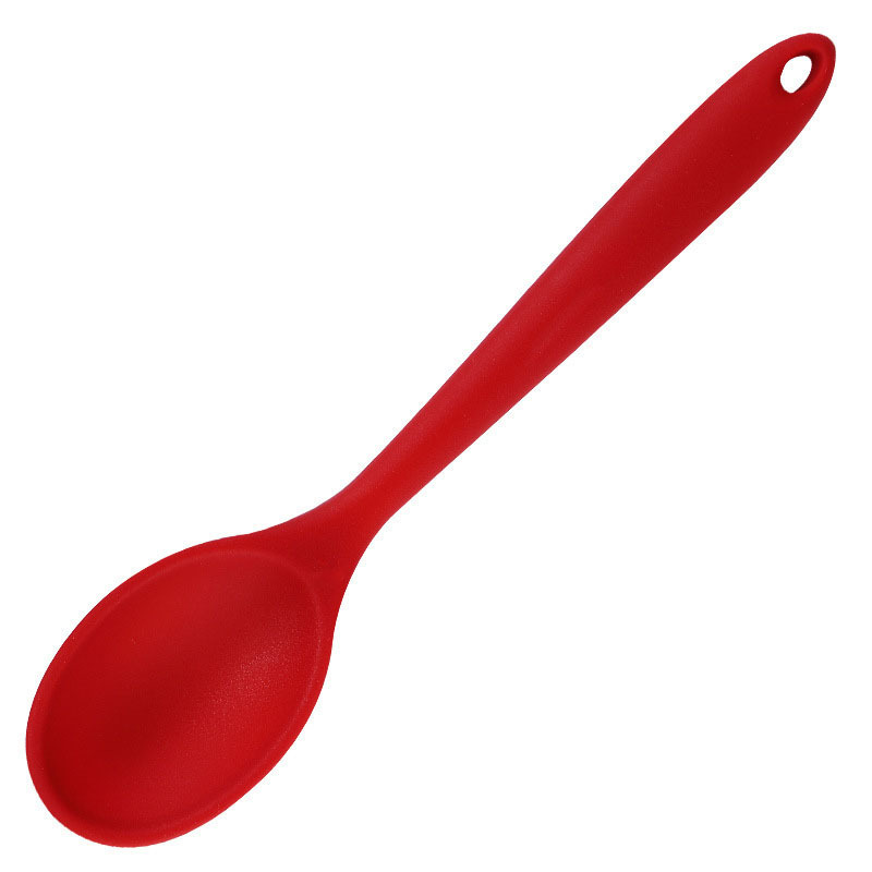 Kitchen Tools Available From Stock Large Silicone Thicker Silicone Soup Spoon Salad More Integrated Solid Color Silicone Spoon Item Picture